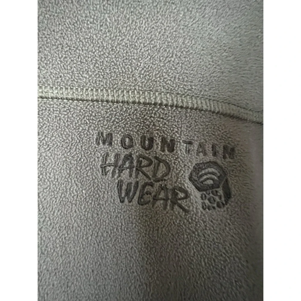 Mountain Hard‎ Wear Pullover Jacket Mens Gray XL 1/2 Zip Fleece Outdoor Hiking